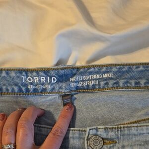 Torrid Vintage Stretch Boyfriend Jeans in Light Blue